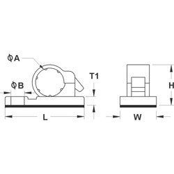 Self-adhesive clamp for electric wires