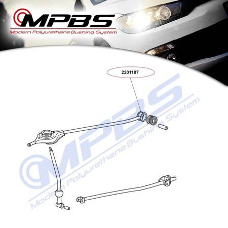 Shift Rod Stabilizer Bushings - MPBS: 2201187 Acura Integra III / Type R, Honda CRX II, del Sol, Civic (AL,AJ,AG,AH), IV, V (EJ,EG,EH), VI (EJ,EK,EM1), JAPAN, (MB,MC,MA), UK, III, MG ZS,