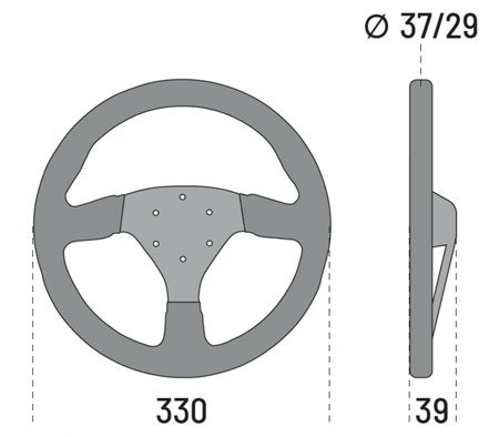 Sparco R383 Champion leather steering wheel