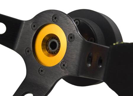 Steering wheel hub Quick Release IRP black and gold