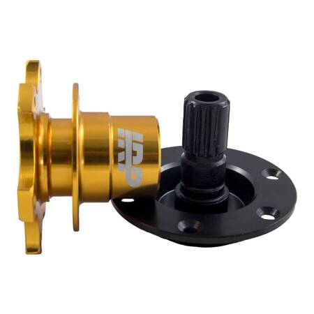 Steering wheel hub Quick Release IRP black and gold