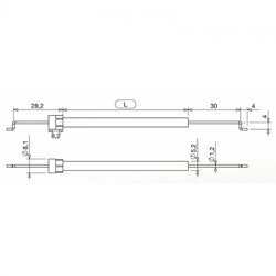 Type A Bowden Cable - 0.5m