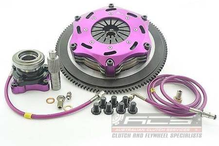 Xtreme Performance Mitsubishi Lancer Evo IV-IX - 184mm Rigid Ceramic Twin Plate Clutch Kit Incl Flywheel & CSC 1220Nm