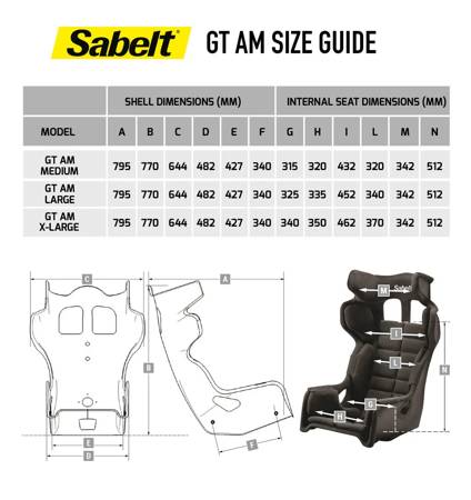 Autositz Sabelt GT-AM (ohne Kissen)