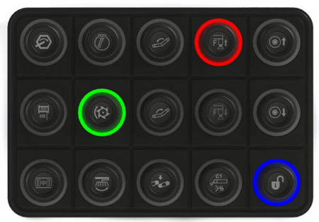 CAN Ecumaster Tastatur – 15 RGB-Tasten