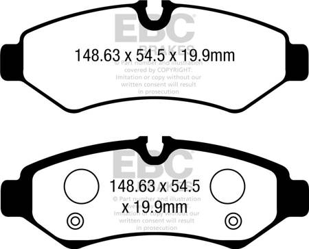 DPX2397 - Ein Satz Bremsbeläge serie ULTIMAX2 EBC Brakes