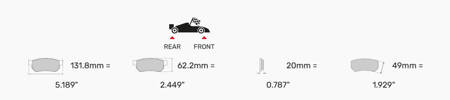 Ferodo Racing DS3.12 Hinterradbremsbelag FRP302GB ASTON MARTIN Vantage CITROEN Saxo MCLAREN 570 S PORSCHE 911 992 997 