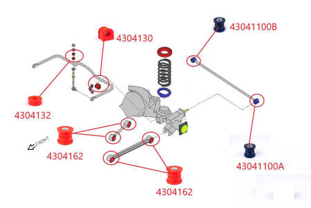 Hintere Stabilisatorbuchse – MPBS: 4304130 Ford Maverick I, Nissan Terrano II