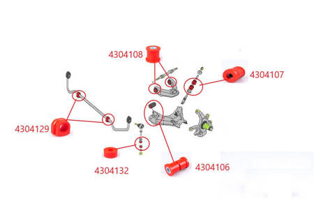 Kompletter Aufhängungssatz – MPBS: 4304101 Ford Maverick I, Nissan Terrano II