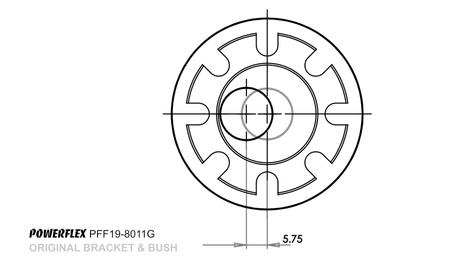 Polyurethan buchsen Powerflex Ford Focus Models  - Focus MK3 RS PFF19-8011G Nummer im Diagramm: 1