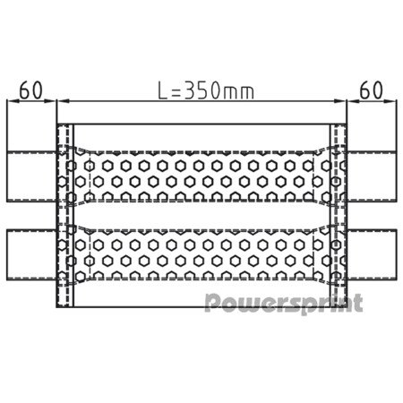 Powersprint HF-35 Universal-Oval-Schalldämpfer