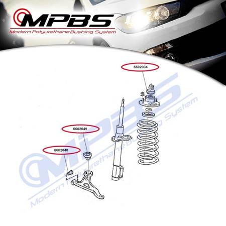 Stoßdämpfer-Distanzbuchse (vorne / hinten) - MPBS: 6602034 Volvo 960, I, II, S90 / V90,