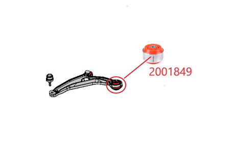 Vordere Querlenkerbuchse - hinten - MPBS: 2001849 Dodge Journey, Fiat Freemont