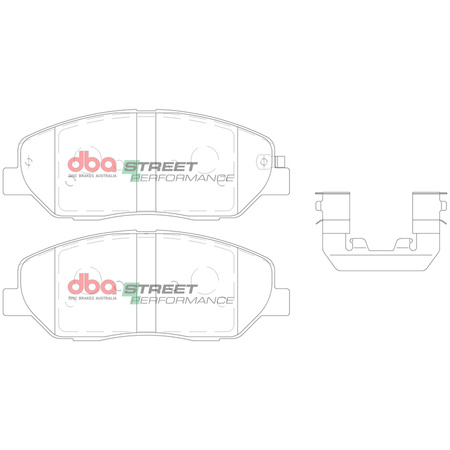Klocki hamulcowe przednie DBA Brake Pads Street Performance - DB2034SP HYUNDAI Grand Sante Fe Santa KIA Sorento SSANGYONG Rexton Y400 CSE Van