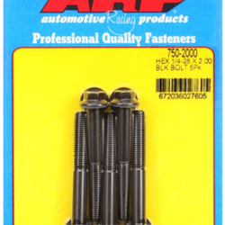Śruby ARP "1/4""-28 x 2.000 hex black oxide bolts" (5pcs)