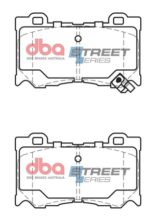 Brake Pads Street Series Ceramic front - DB2400SS INFINITI FX30D FX37 FX50 G37 M30D M35h M37 Q50 Hybrid Q60 Coupe Q70 QX70 NISSAN 370Z Nismo Skyline V36 V36