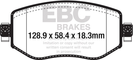 DPX2309 - Ein Satz Bremsbeläge serie ULTIMAX2 EBC Brakes