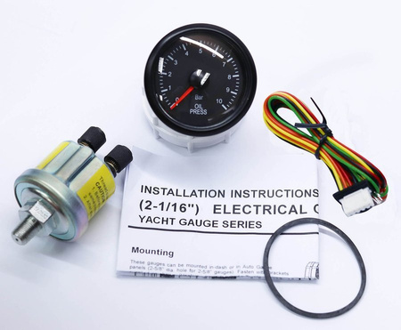 Auto Gauge Oil Pressure Gauge - YACHT