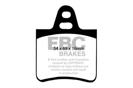 DP222 - Stabdžių trinkelių rinkinys ULTIMAX2 serija EBC Brakes