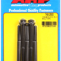 ARP "1/4""-28 x 2.500 12pt black oxide bolts" (5pcs)