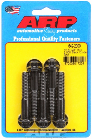 ARP "3/8""-16 x 2.000 12pt black oxide bolts" (5pcs)
