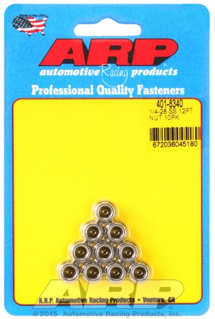ARP 1/4-20 SS 12pt nut kit