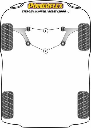 Exhaust Mount - Cat Section Powerflex Polyurethane Bush Road Series Citroen Jumper / Relay (2006 on) EXH015