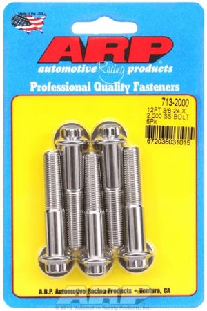 ARP "3/8""-24 x 2.000 12pt SS bolts" (5pcs)