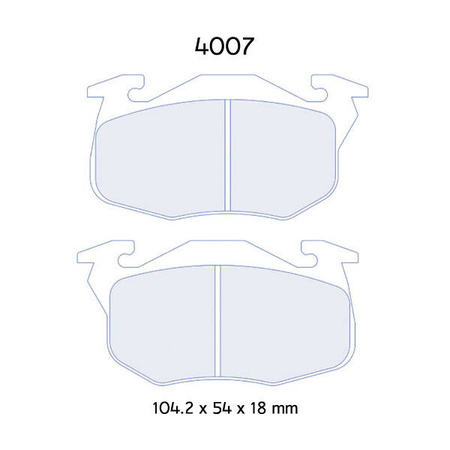 Carbone Lorraine RC5 brake pads - Renault R19 1,8i 16V (88-96)