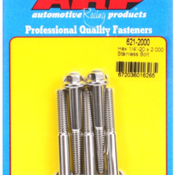 Śruby ARP "1/4""-20 x 2.000 hex SS bolts" (5pcs)
