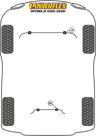 Front Anti Roll Bar Bush 22.5mm  Powerflex Polyurethane Bush Road Series Kia Optima JF (2015 - 2020) PFF26-103-22.5