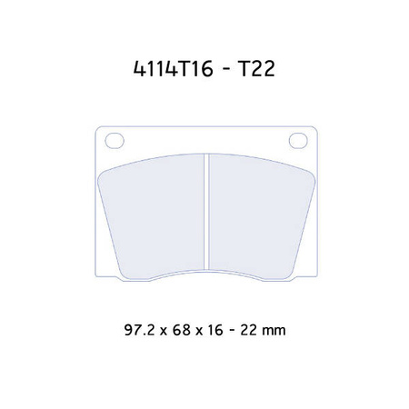Carbone Lorraine RC6E brake pads - Lotus Elite (73-82)