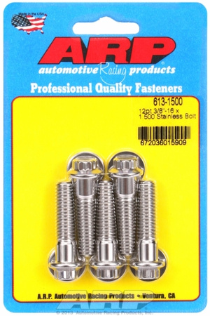 ARP "3/8""-16 x 1.500 12pt SS bolts" (5pcs)