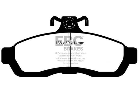 DP41502R - Ein Satz Bremsbeläge serie YELLOWSTUFF EBC Brakes