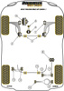 Przednia tuleja tylnego drążka łączącego do nadwozia Powerflex Black Series Seat Toledo Models & Toledo Mk3 5P (2004-2009) PFR85-508BLK