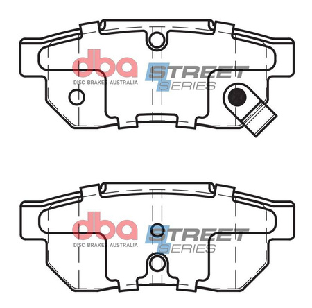 Brake Pads Street Series Ceramic rear - DB1163SS HONDA City Civic 5th Gen EG5 EG6 EG9 EH9 MA9 MB1 6th EK1 EK4 MA8 MB4 CRX Del Sol EG2 Jazz GK3