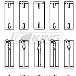 King Main Bearing Shell TOYOTA 3SGTE, 16V 2.0L - MB5554XP0.25