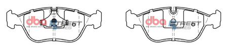 Bremsbeläge vorne DBA Brake Pads Street Series Ceramic - DB1261SS VOLVO C70 T5 S70 V70 Mk1
