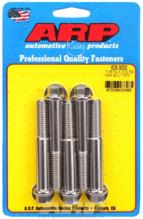 Śruby ARP "7/16""-14 X 3.000 hex SS bolts" (5pcs)