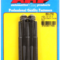 ARP "1/4""-20 X 2.750 hex black oxide bolts" (5pcs)