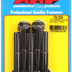 ARP "3/8""-24 x 2.250 hex 7/16 wrenching black oxide bolts" 5pcs