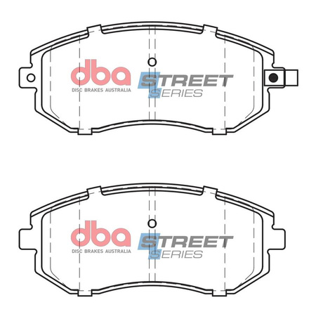 Klocki hamulcowe przednie DBA Brake Pads Street Series Ceramic - DB1491SS SUBARU BRZ Forester SG5 Impreza Sport Legacy BL5 BLD BP5 BPD BRD Outback XV TOYOTA GT86