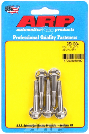 ARP M6 x 1.00 x 35 hex SS bolts (5pcs)