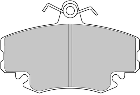 Ferodo Racing DS2500 brake pad front FCP845H CITROEN ZX DACIA Logan Sandero PEUGEOT 205 309 RENAULT 11 18 19 20 21 25 30 5 5 Super 9 Clio Clio II Espace I Express Extra Fuego Megane Rapid SUPER Twingo RENAULT-ALPINE 2500 2800 Alpine GTA 
