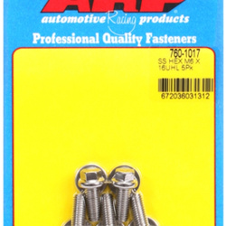 ARP M6 x 1.00 x 16 hex SS bolts (5pcs)