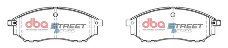 Bremsbeläge vorne DBA Brake Pads Street Series Ceramic - DB1696SS INFINITI EX30D EX37 FX35 FX45 G37 M30D M35h M37 Q70 Hybrid QX50 QX70 NISSAN Aust NZ Murano Z50 Z51 Navara D40 Pathfinder Qashqai +2 Skyline V35 V35 V36 V36 Stagea C34 RENAULT Koleos