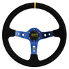 Kierownica zamszowa QSP 3 ramienna 350mm / 90mm