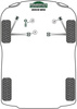 Rear Sub Frame Mounting Kit (upto 1976) Powerflex Polyurethane Bush Heritage Collection Rover Mini (1959 - 2000) PFR63-110H