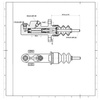 Hydrauliczny hamulec ręczny RRS Stalowy Pionowy + POMPA !