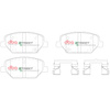 Bremsbeläge vorne DBA Brake Pads Street Performance Hawk HB909x.660 - DB15017SP HOLDEN Aust NZ OPEL Insignia Country Tourer Grand Sport VAUXHALL